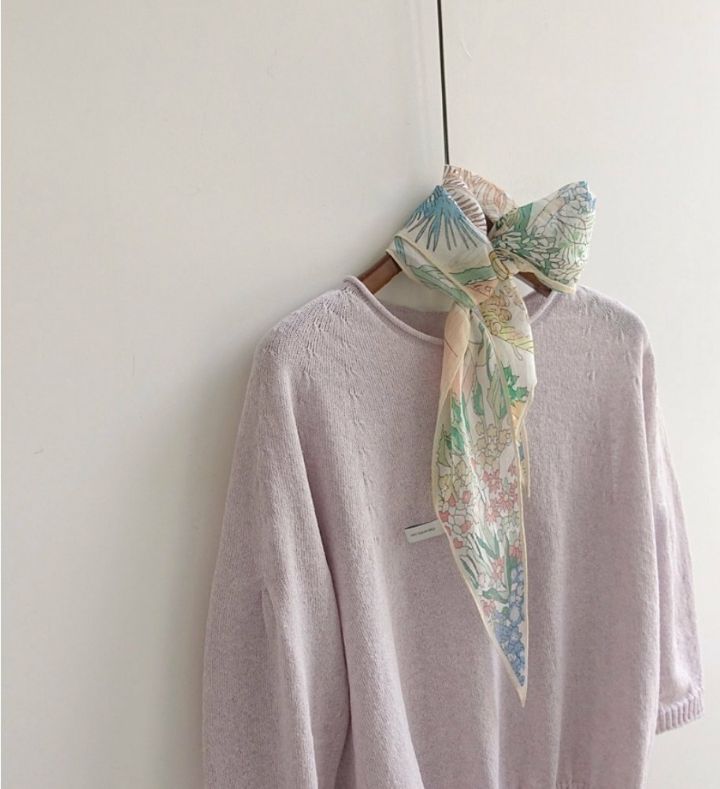 EBADA韓國直郵女士新品熱賣時尚職業人氣26春夏圍巾披肩絲綢EBADA圍巾/披肩