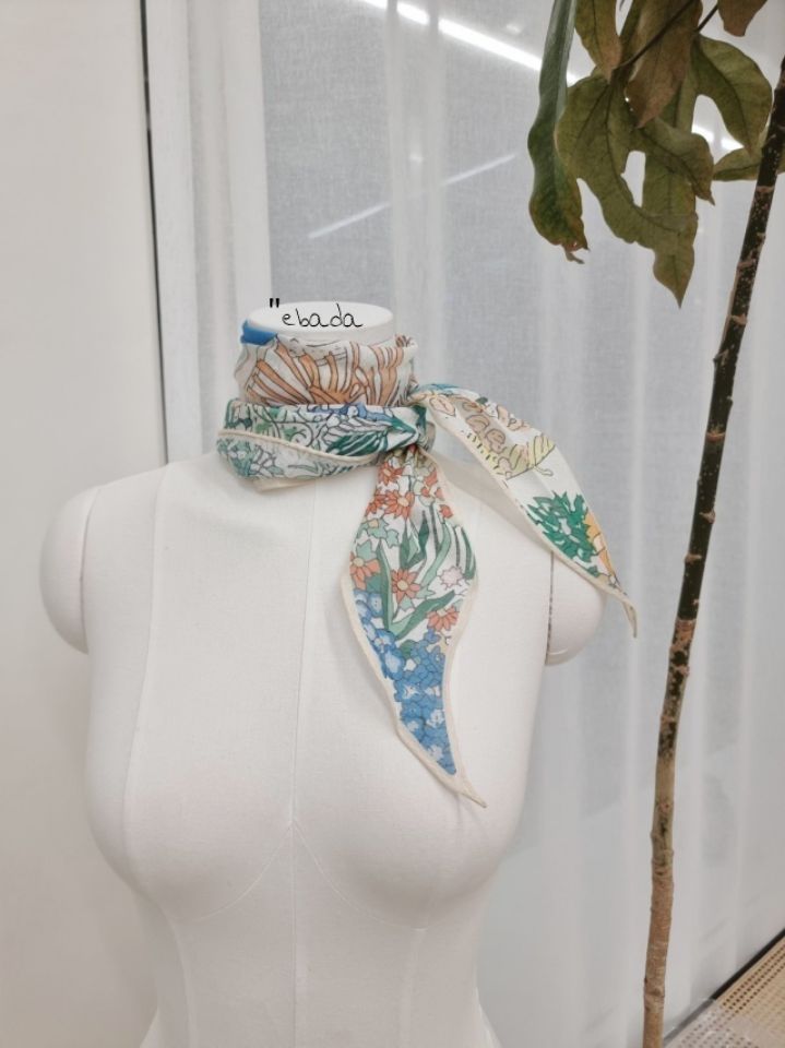 EBADA韓國直郵女士新品熱賣時尚職業人氣26春夏圍巾披肩絲綢EBADA圍巾/披肩圖色1