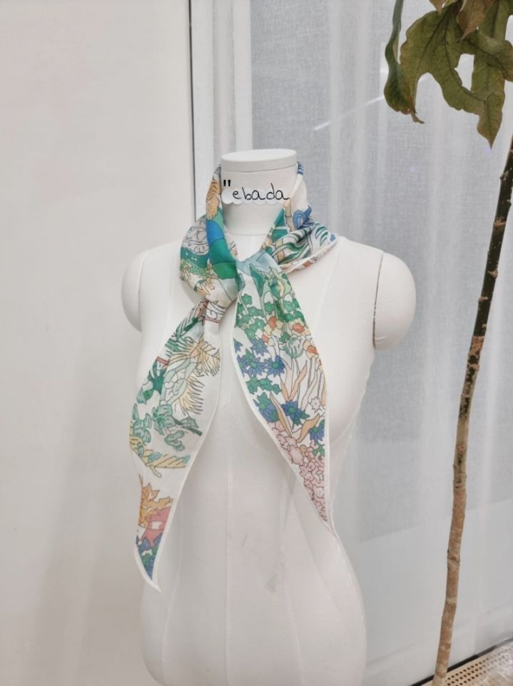 EBADA韓國直郵女士新品熱賣時尚職業人氣26春夏圍巾披肩絲綢EBADA圍巾/披肩圖色2