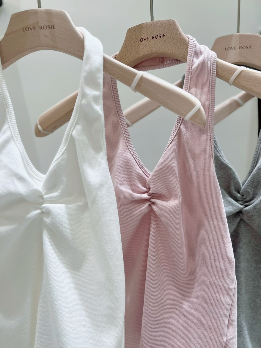 LOVE ROSIE韓國東大門代購女士新品時尚吊帶背心褶皺羅紋LOVE ROSIE吊帶/背心