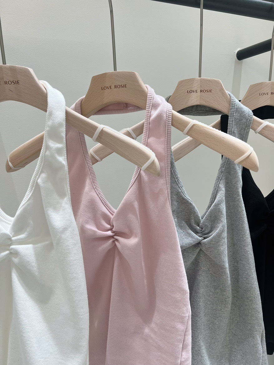 LOVE ROSIE韓國東大門代購女士新品時尚吊帶背心褶皺羅紋LOVE ROSIE吊帶/背心