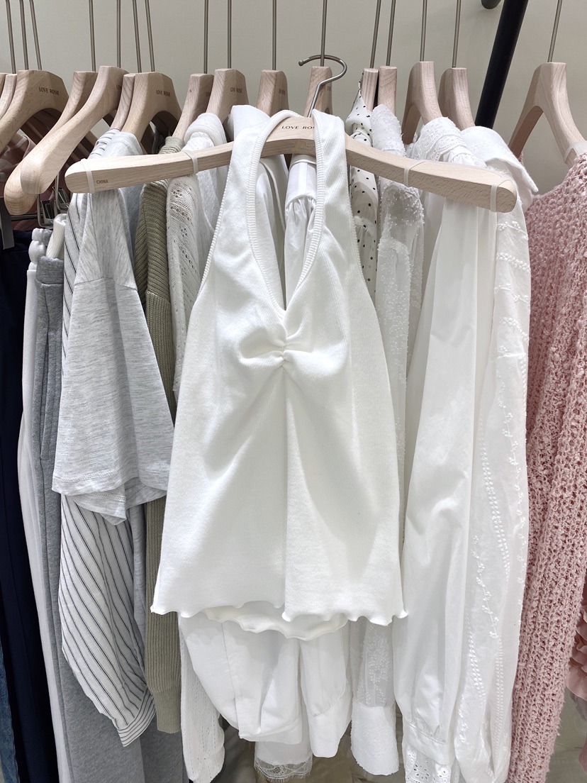 LOVE ROSIE韓國東大門代購女士新品時尚吊帶背心褶皺羅紋LOVE ROSIE吊帶/背心圖色2