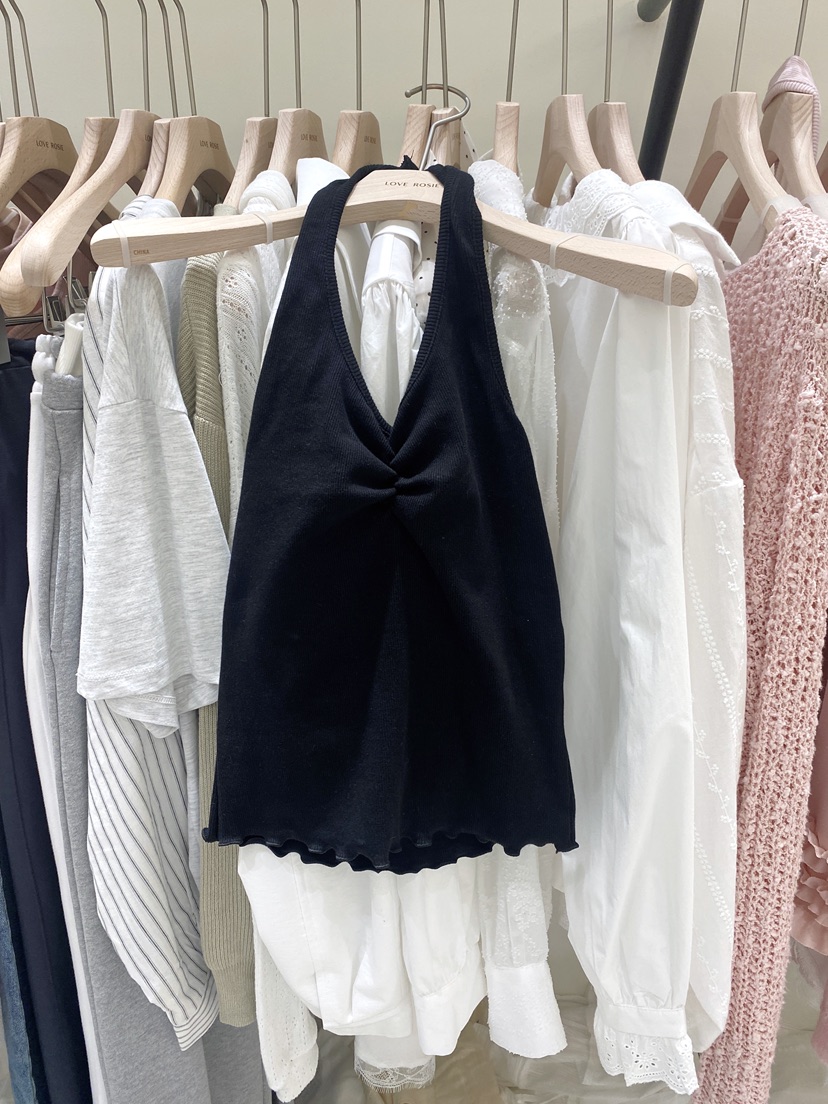 LOVE ROSIE韓國東大門代購女士新品時尚吊帶背心褶皺羅紋LOVE ROSIE吊帶/背心圖色4