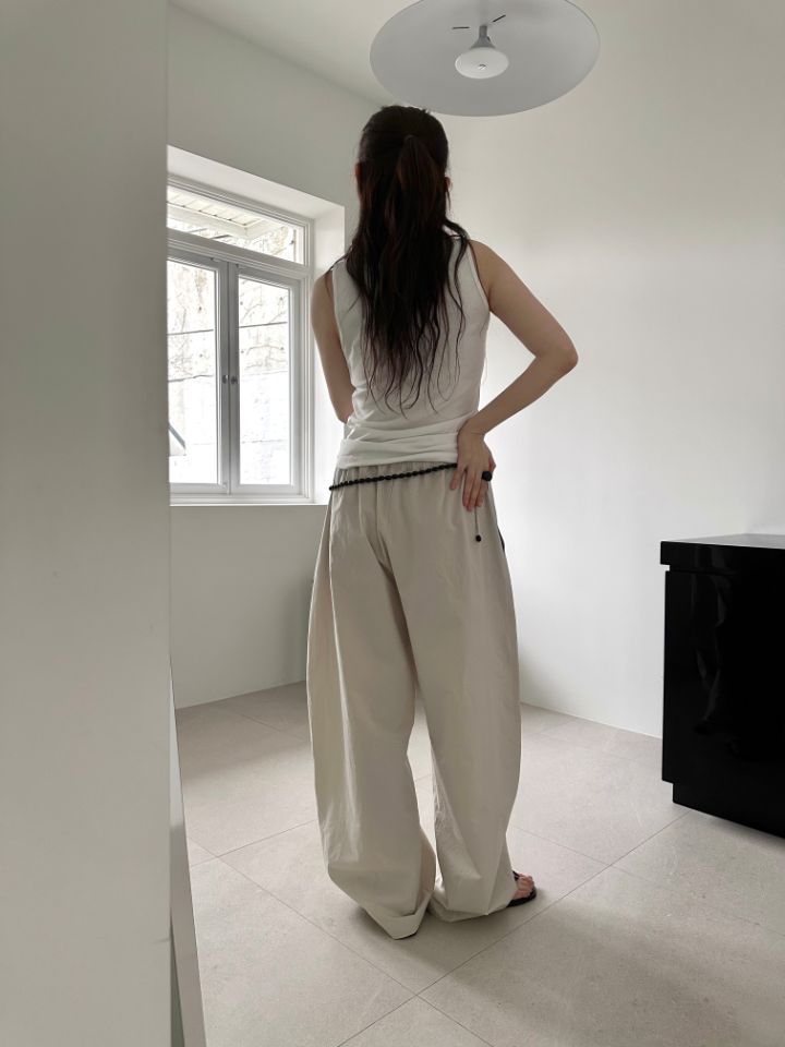 MARE韓國直郵實拍女裝新款休閑26春夏推薦職業休閑褲亞麻MARE休閑褲