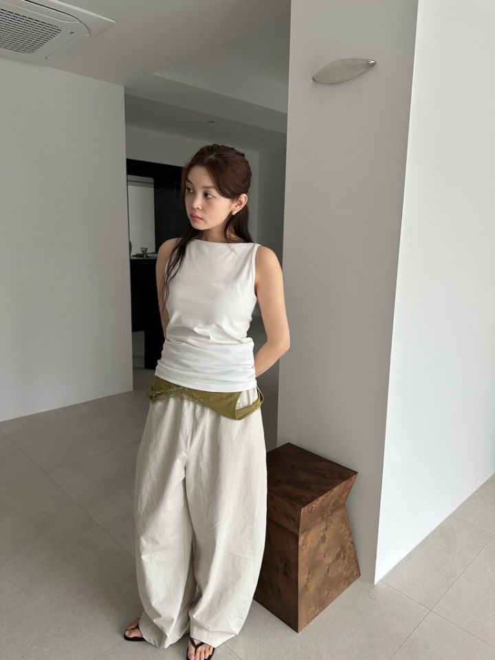 MARE韓國直郵實拍女裝新款休閑26春夏推薦職業休閑褲亞麻MARE休閑褲