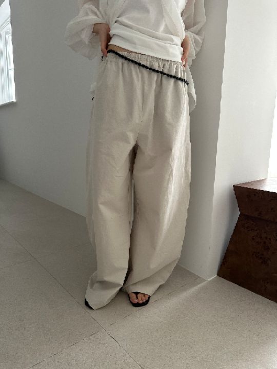 MARE韓國直郵實拍女裝新款休閑26春夏推薦職業休閑褲亞麻MARE休閑褲圖色3