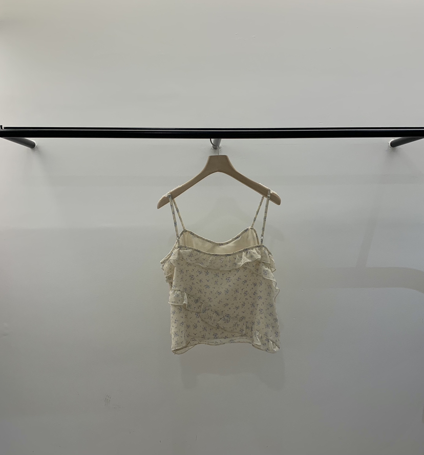 LA CREME韓國直郵女士新品熱賣職業人氣吊帶背心多層雪紡LA CREME吊帶/背心