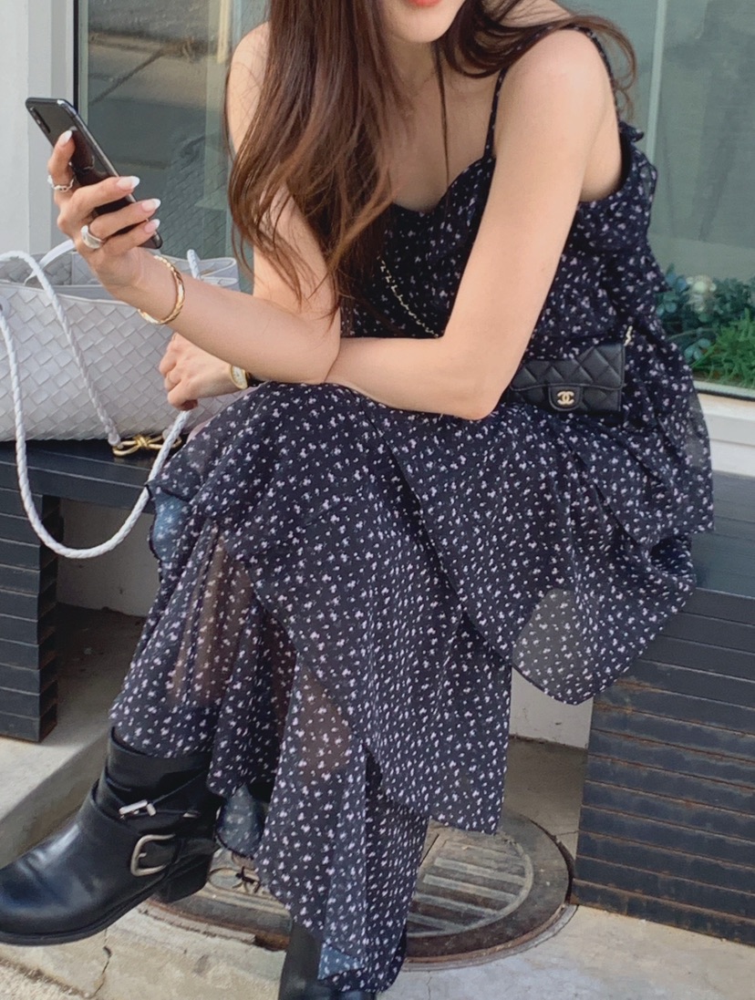 LA CREME韓國直郵女士新品熱賣職業人氣吊帶背心多層雪紡LA CREME吊帶/背心