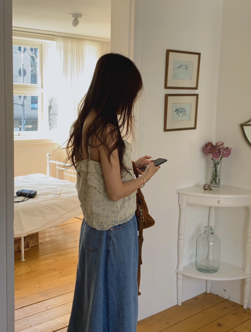 LA CREME韓國直郵女士新品熱賣職業人氣吊帶背心多層雪紡LA CREME吊帶/背心