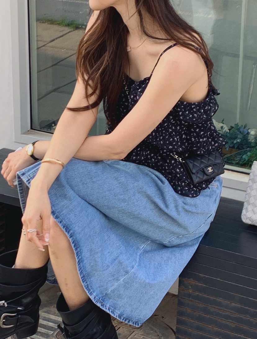 LA CREME韓國直郵女士新品熱賣職業人氣吊帶背心多層雪紡LA CREME吊帶/背心