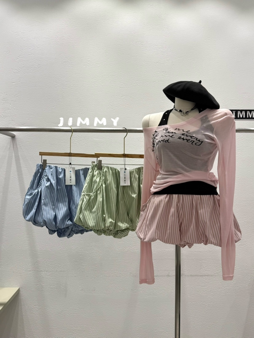 JIMMY韓國直郵實拍女士新品時尚熱賣休閑職業推薦短褲燈籠JIMMY/REMAKE短褲