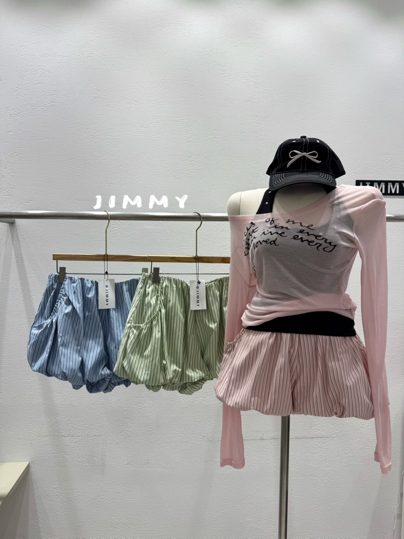 JIMMY韓國直郵實拍女士新品時尚熱賣休閑職業推薦短褲燈籠JIMMY/REMAKE短褲