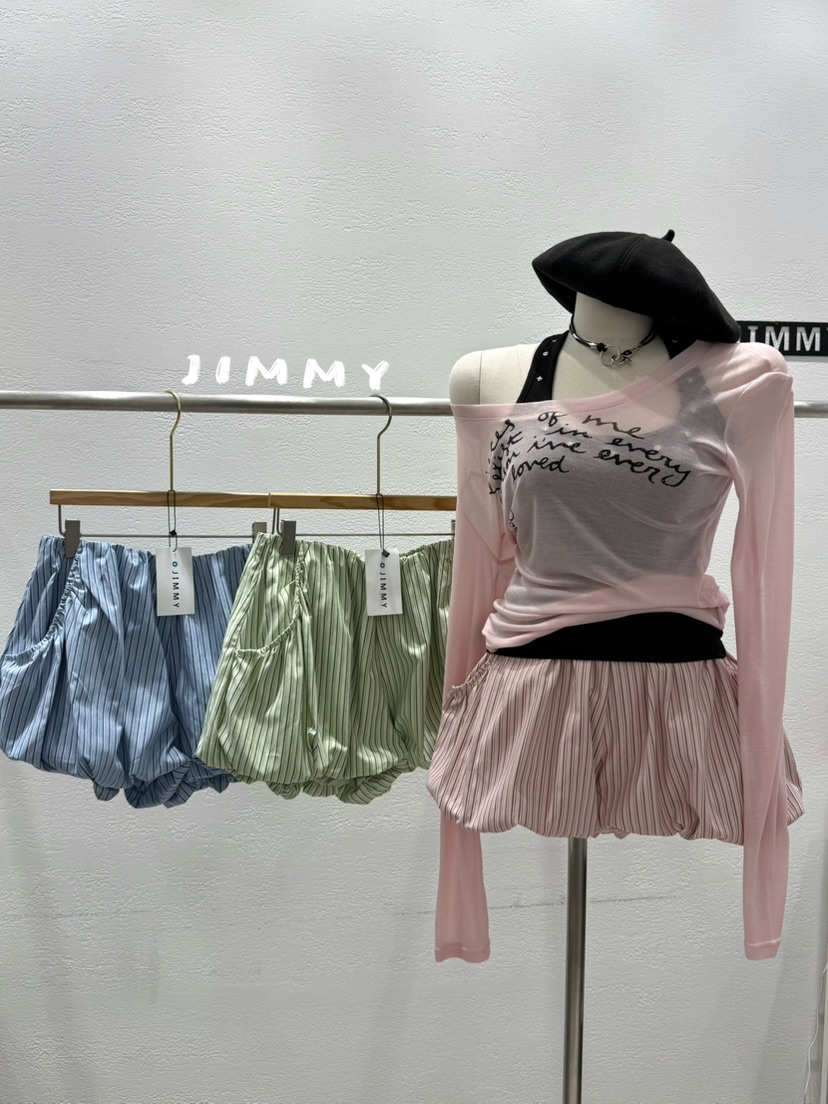 JIMMY韓國直郵實拍女士新品時尚熱賣休閑職業推薦短褲燈籠JIMMY/REMAKE短褲