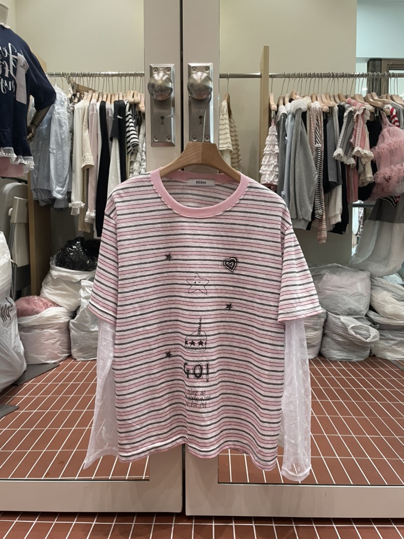 BE&amp;BE韓國代購女士新品推薦職業人氣休閑26春夏長袖T恤BE&be長袖T恤圖色1