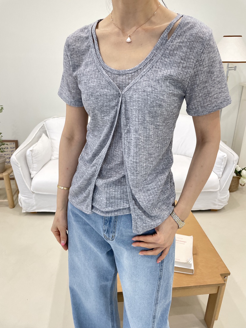 EDITION-P韓國東大門直郵女裝新品推薦時尚人氣T恤假兩件EDITION/CHAHEET恤