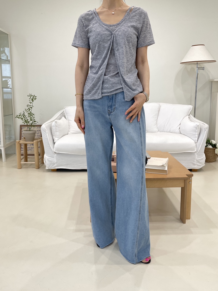 EDITION-P韓國東大門直郵女裝新品推薦時尚人氣T恤假兩件EDITION/CHAHEET恤