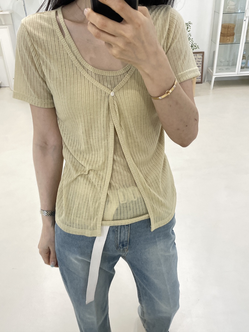 EDITION-P韓國東大門直郵女裝新品推薦時尚人氣T恤假兩件EDITION/CHAHEET恤