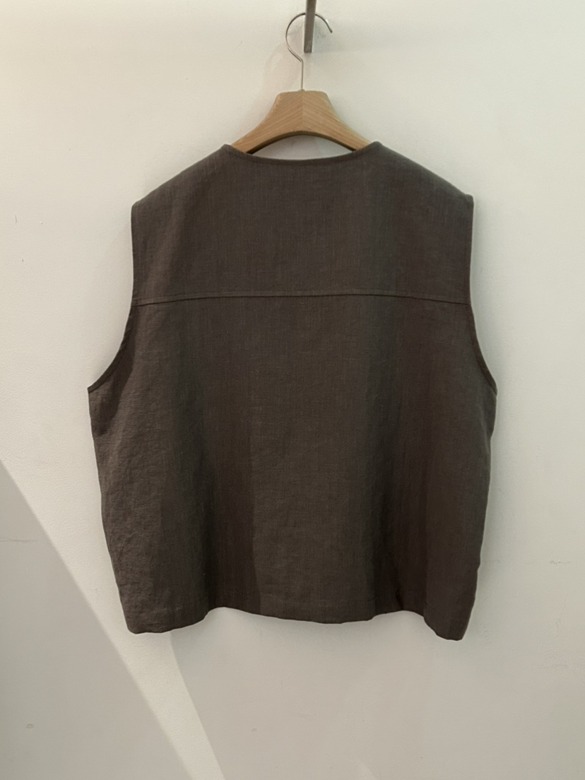 PEPPER-L韓國直郵女裝新款休閑時尚推薦職業26春夏馬甲亞麻布PEPPER馬甲