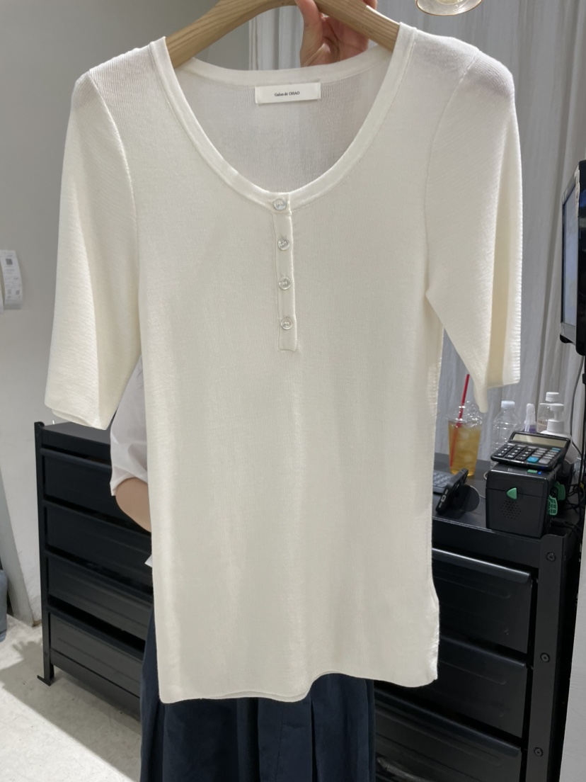 OHAO韓國東大門代購女裝新款人氣推薦休閑26春夏職業針織衫OHAO/HA MONG針織衫圖色2