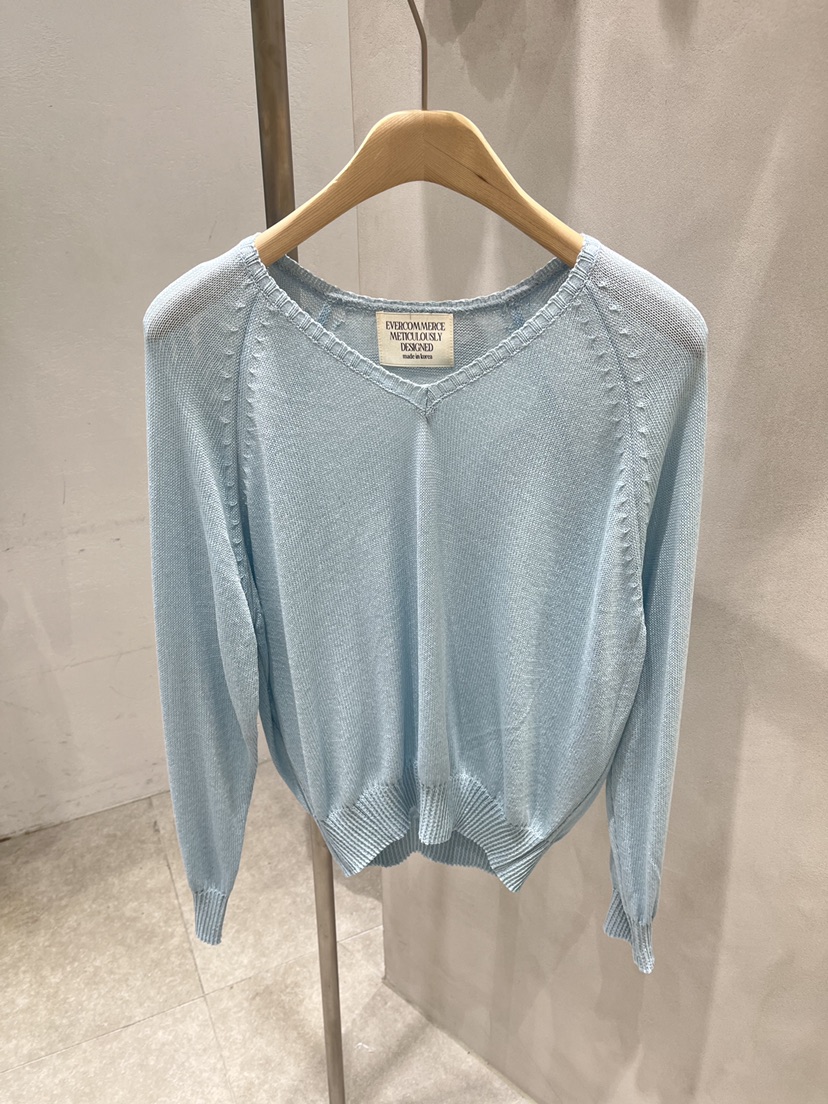 EVERCOMMERCE METICULOUSLY DESIGNED韓國東大門代購女士新品休閑針織衫EVERCOMMERCE METICULOUSLY DESIGNED針織衫圖色1