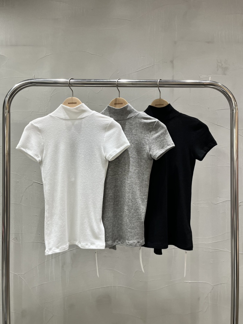 INSSENSE-A韓國直郵實拍女士新品熱賣休閑人氣26春夏T恤系帶INSSENSE-AT恤