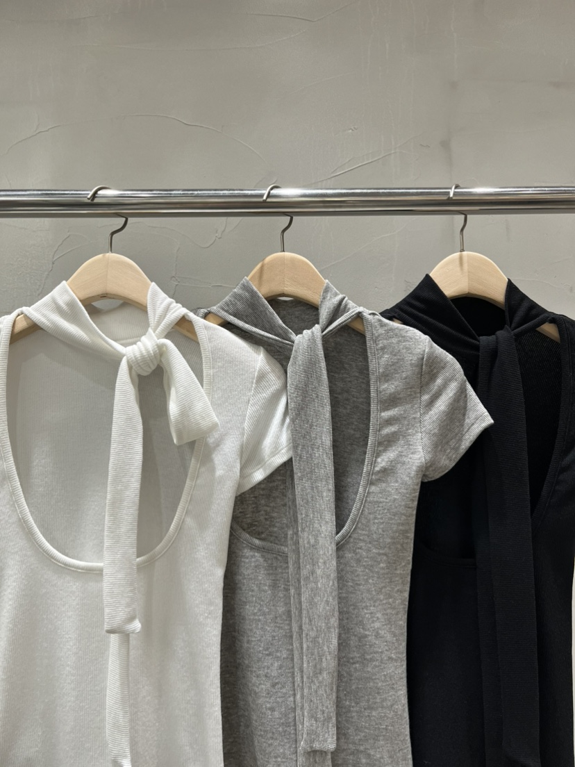 INSSENSE-A韓國直郵實拍女士新品熱賣休閑人氣26春夏T恤系帶INSSENSE-AT恤