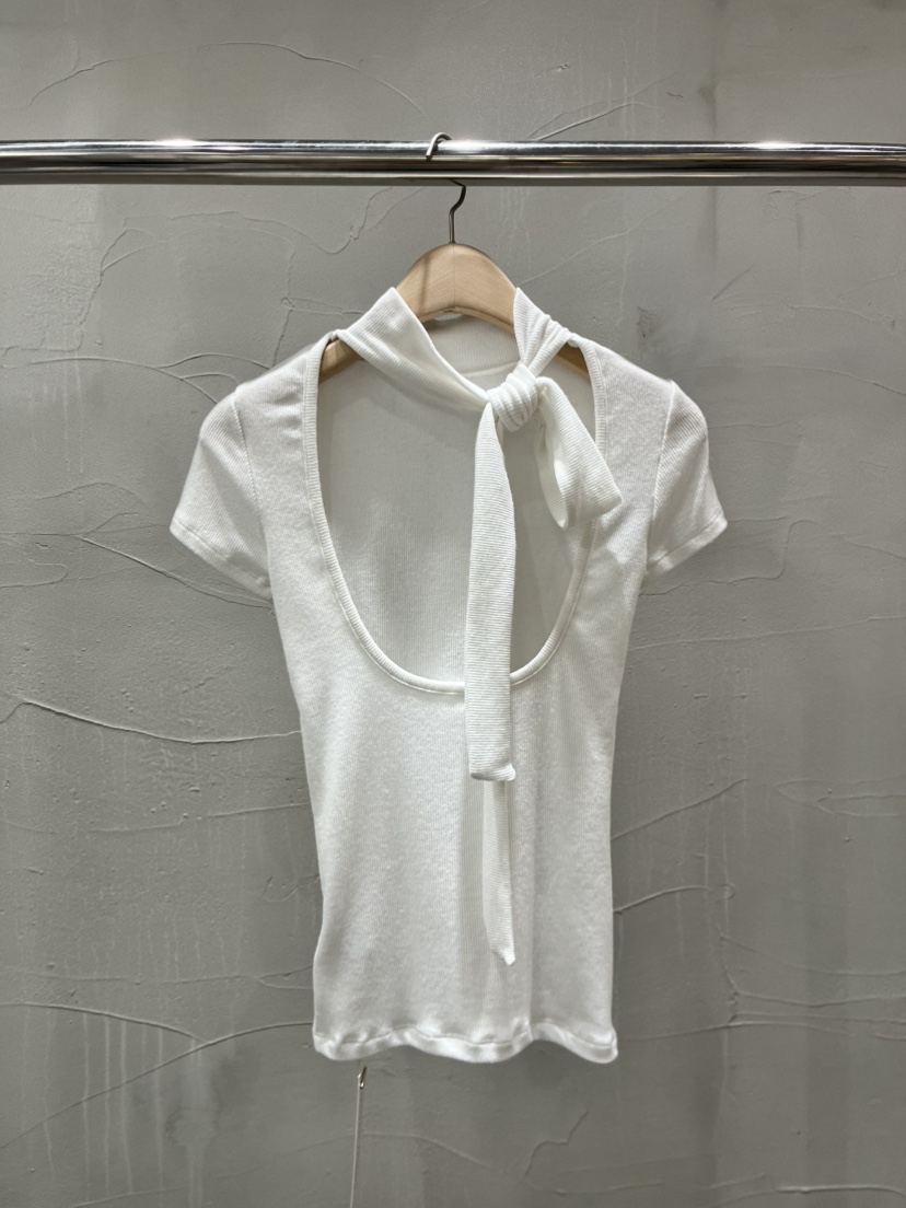 INSSENSE-A韓國直郵實拍女士新品熱賣休閑人氣26春夏T恤系帶INSSENSE-AT恤