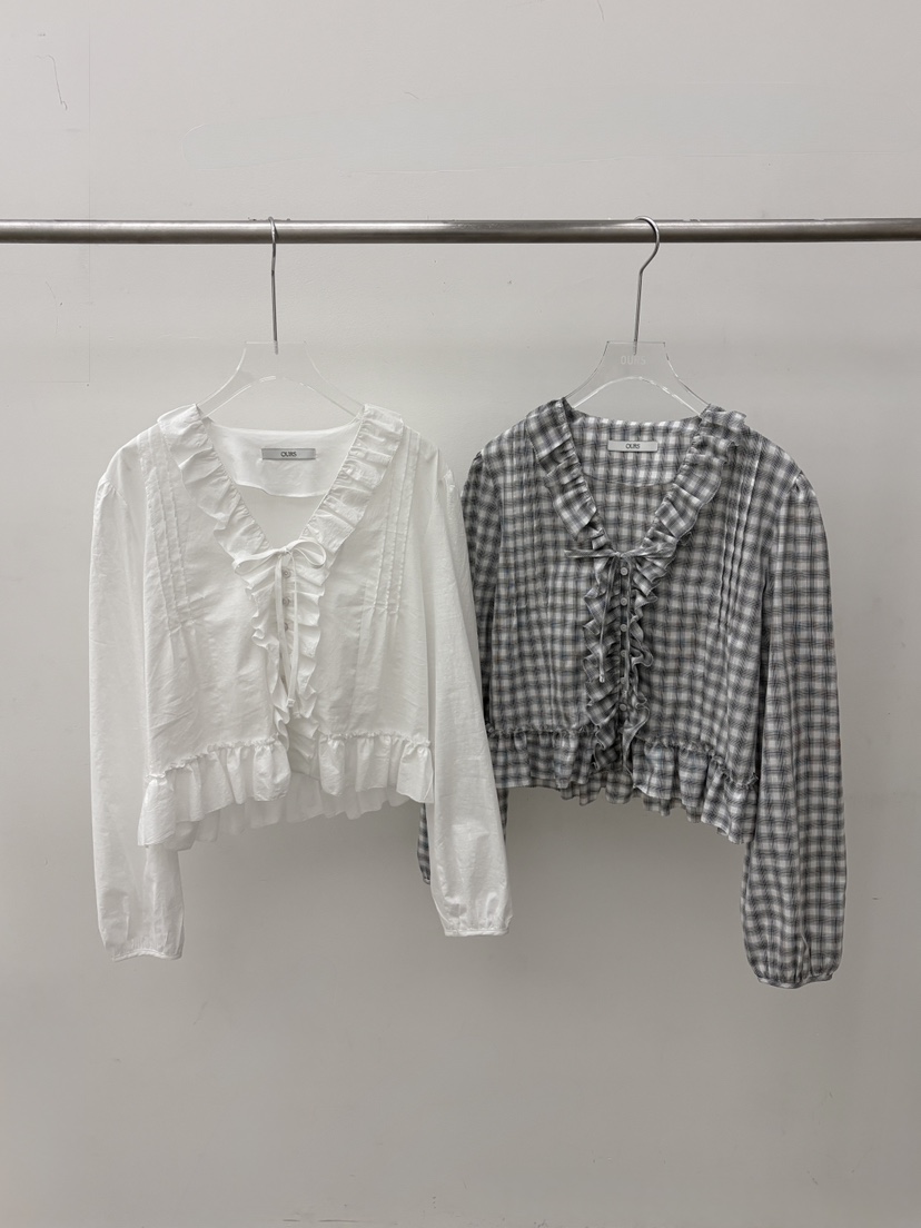 OURS韓國直郵女士新品時尚26春夏推薦職業休閑襯衫蕾絲衫OURS襯衫/蕾絲衫