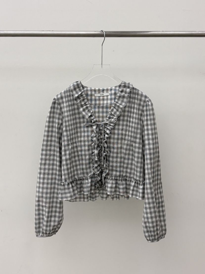 OURS韓國直郵女士新品時尚26春夏推薦職業休閑襯衫蕾絲衫OURS襯衫/蕾絲衫圖色2