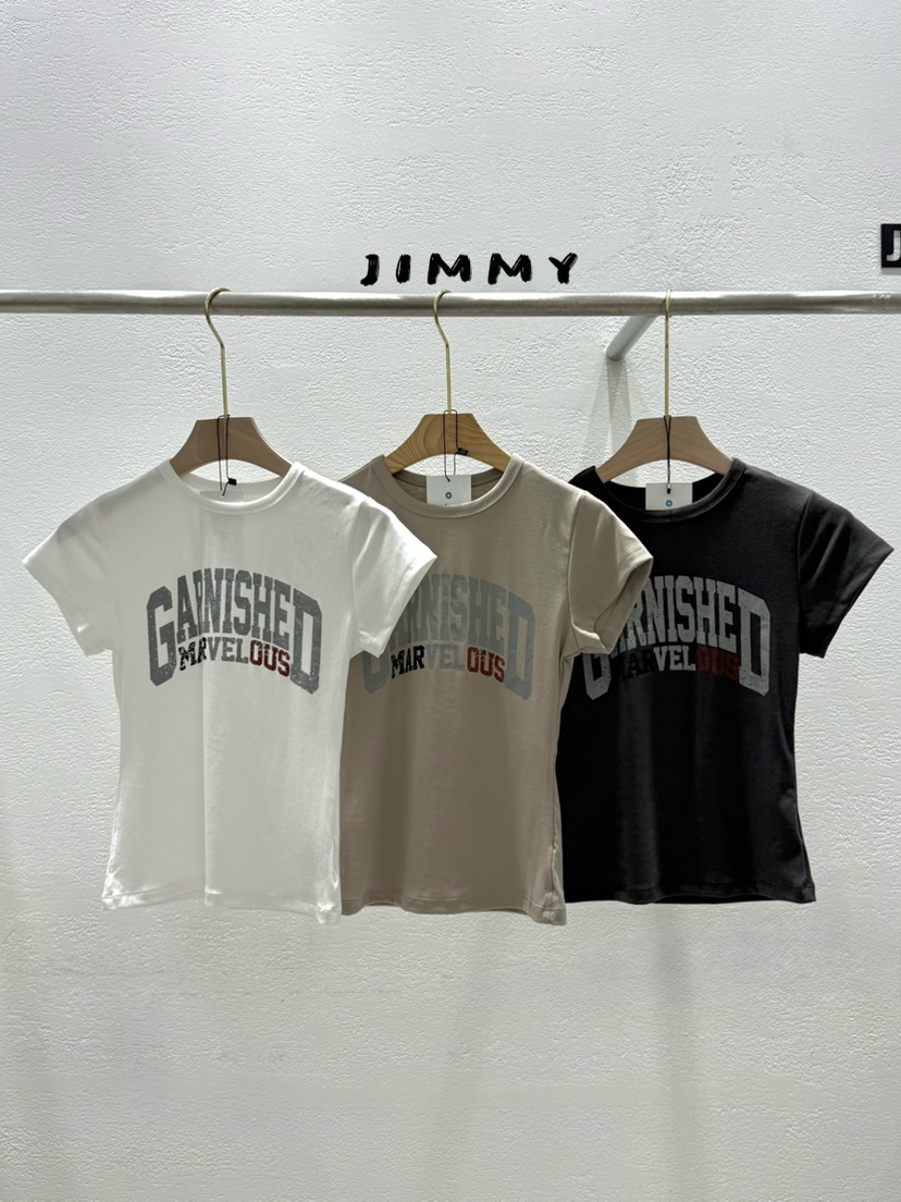 JIMMY韓國直郵實拍女士新品職業休閑熱賣26春夏人氣時尚T恤JIMMY/REMAKET恤