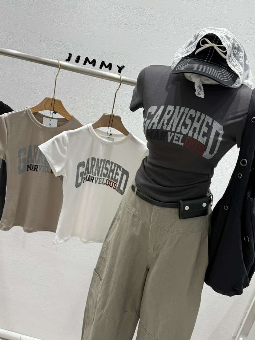 JIMMY韓國直郵實拍女士新品職業休閑熱賣26春夏人氣時尚T恤JIMMY/REMAKET恤