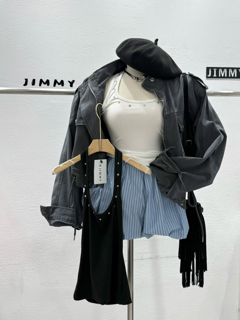 JIMMY韓國直郵女士新品推薦休閑時尚26春夏人氣吊帶背心鏤空JIMMY/REMAKE吊帶/背心