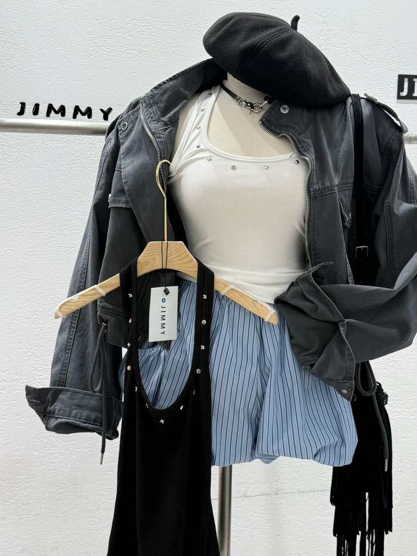 JIMMY韓國直郵女士新品推薦休閑時尚26春夏人氣吊帶背心鏤空JIMMY/REMAKE吊帶/背心