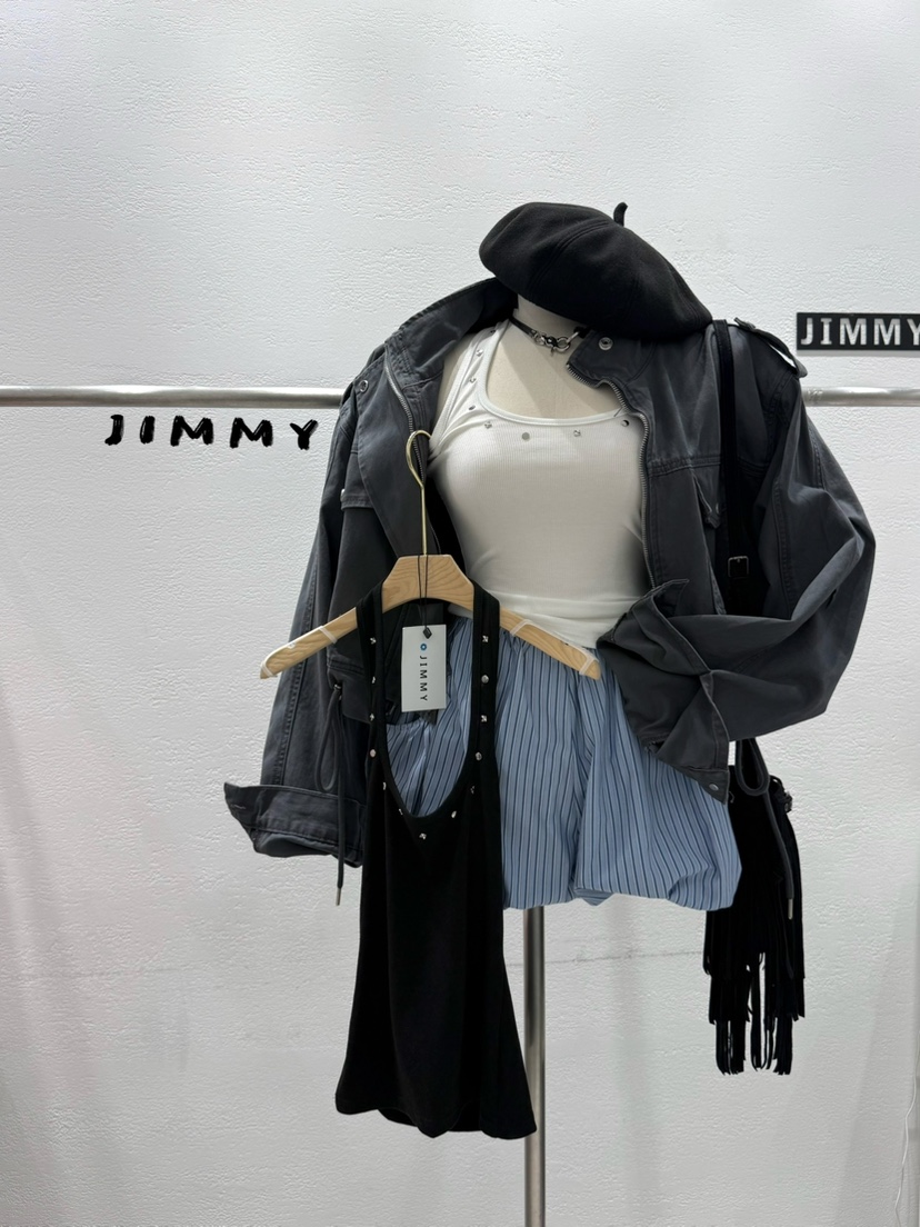 JIMMY韓國直郵女士新品推薦休閑時尚26春夏人氣吊帶背心鏤空JIMMY/REMAKE吊帶/背心
