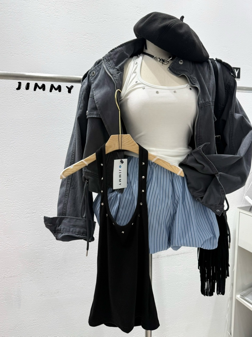 JIMMY韓國直郵女士新品推薦休閑時尚26春夏人氣吊帶背心鏤空JIMMY/REMAKE吊帶/背心