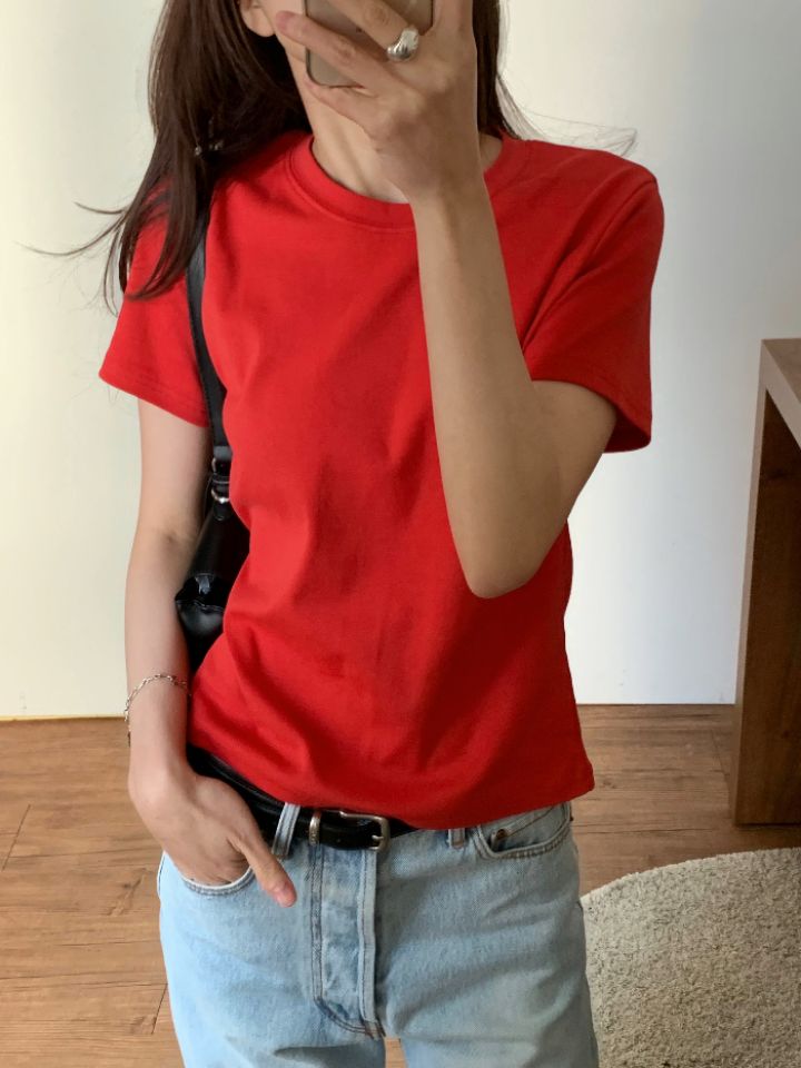 KOMOREBI韓國東大門代購女裝新品職業26春夏人氣時尚休閑T恤KOMOREBIT恤