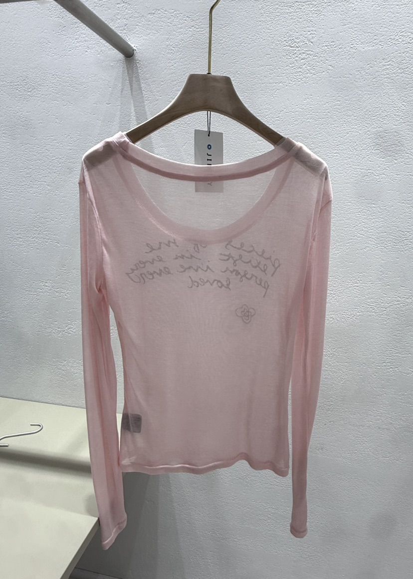 JIMMY韓國直郵實拍女士新款26春夏推薦休閑人氣長袖T恤透明JIMMY/REMAKE長袖T恤