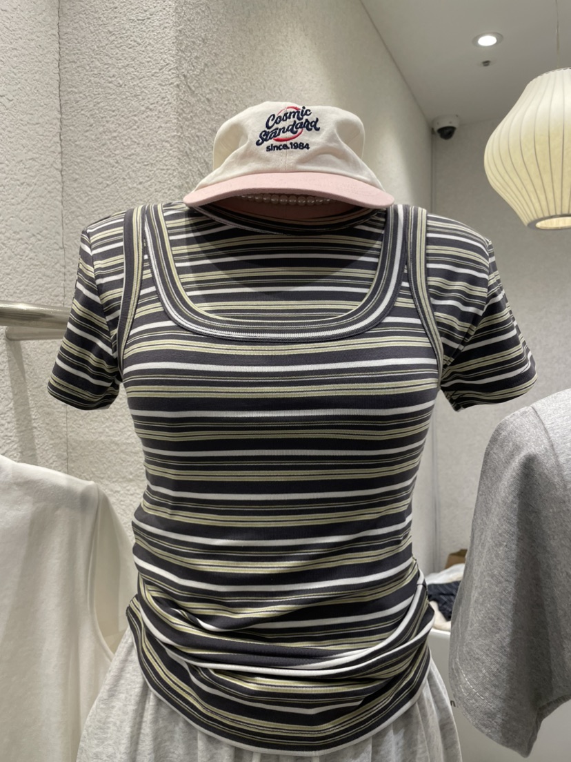 BABEL韓國直郵女裝新款熱賣休閑時尚人氣職業推薦T恤條紋BABELT恤