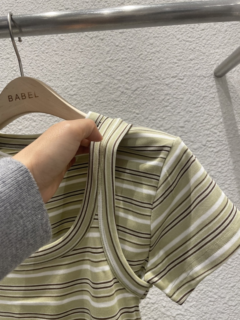 BABEL韓國直郵女裝新款熱賣休閑時尚人氣職業推薦T恤條紋BABELT恤