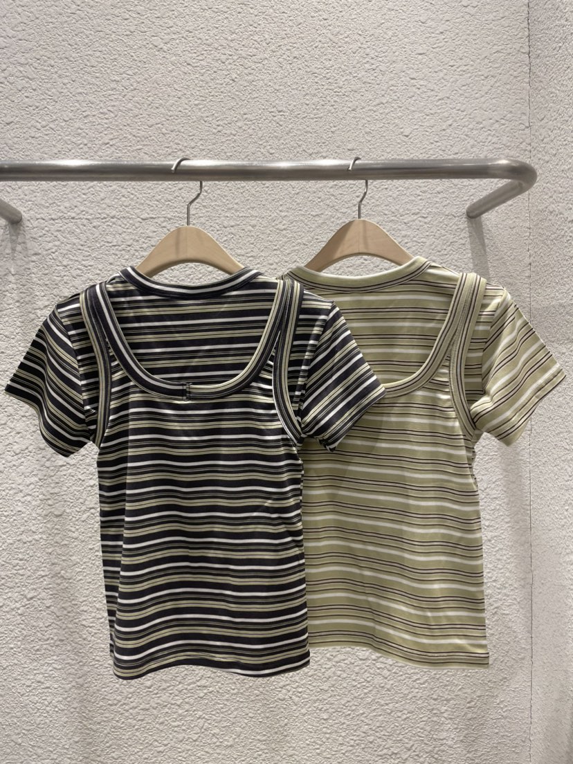 BABEL韓國直郵女裝新款熱賣休閑時尚人氣職業推薦T恤條紋BABELT恤