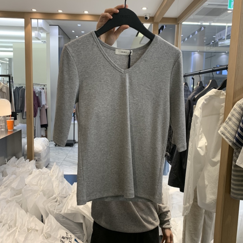 OBJECT韓國代購女士新款職業26春夏熱賣休閑推薦人氣時尚T恤OBJECTT恤圖色2