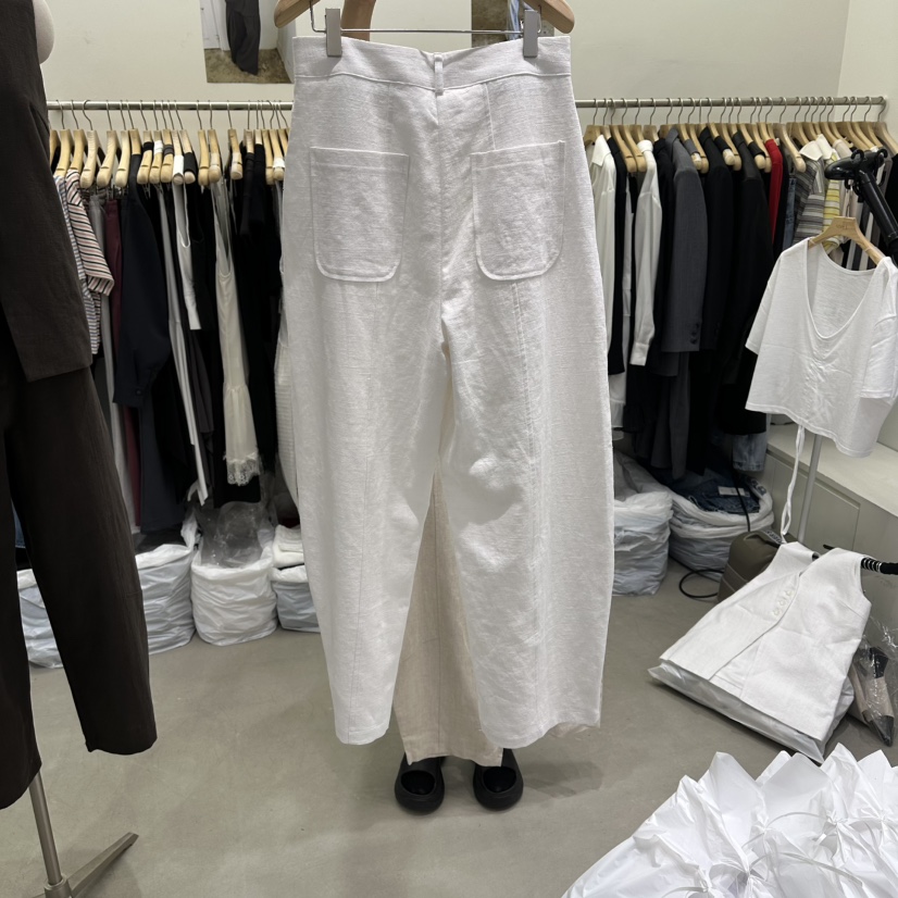 VIVEL韓國東大門直郵女裝新品推薦26春夏職業人氣休閑褲亞麻VIVEL休閑褲