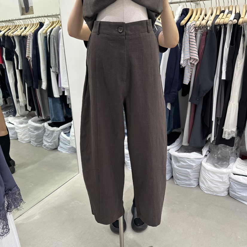 VIVEL韓國東大門直郵女裝新品推薦26春夏職業人氣休閑褲亞麻VIVEL休閑褲圖色3