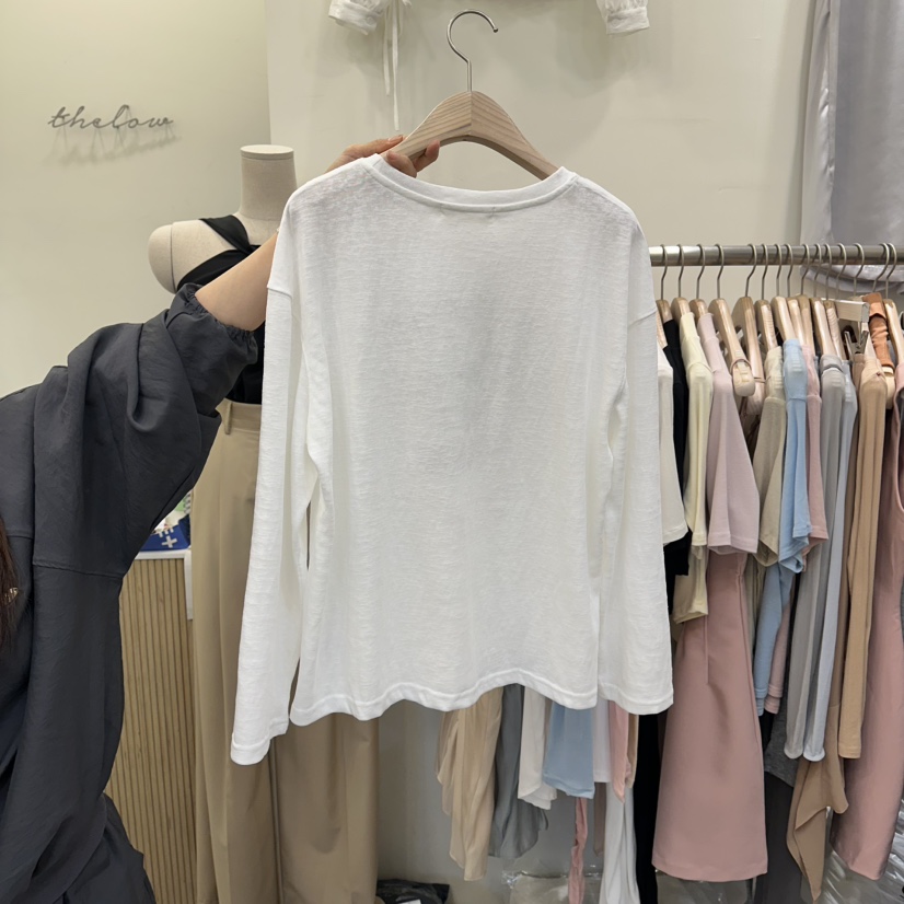 THE LOW韓國東大門代購女士新品時尚職業26春夏人氣長袖T恤THE LOW長袖T恤