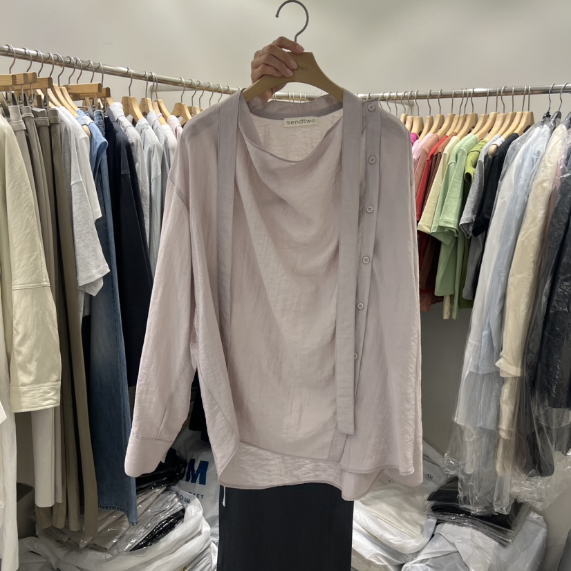 SENDTWO韓國東大門代購女士新品熱賣推薦26春夏襯衫蕾絲衫SENDTWO襯衫/蕾絲衫圖色3