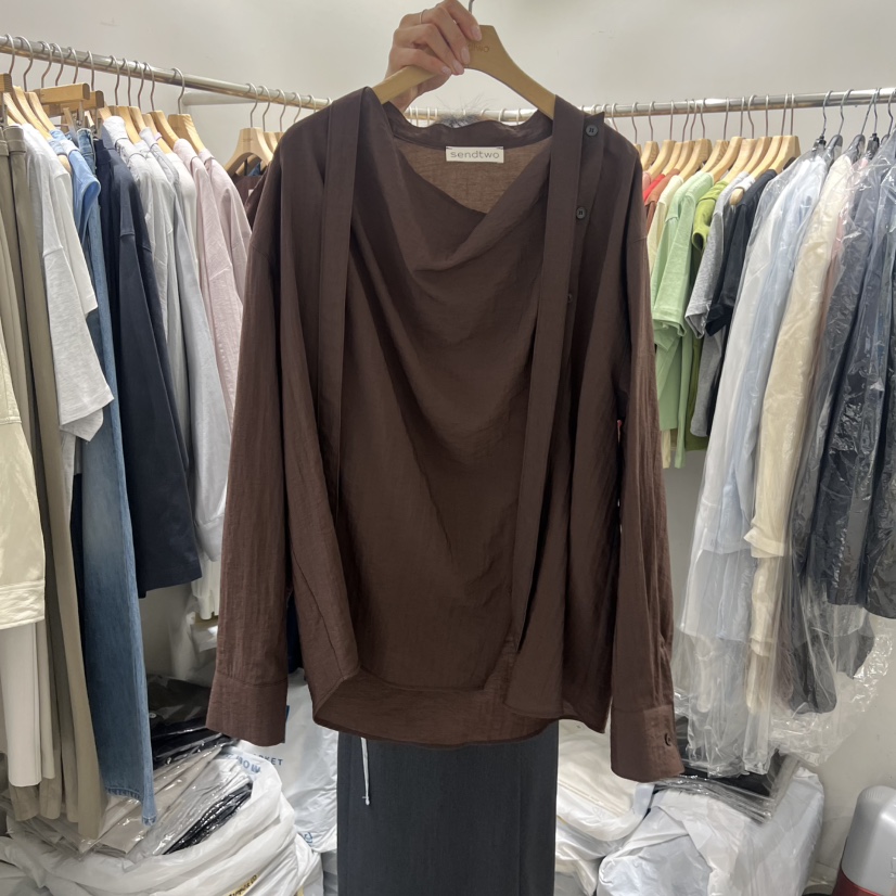 SENDTWO韓國東大門代購女士新品熱賣推薦26春夏襯衫蕾絲衫SENDTWO襯衫/蕾絲衫圖色4