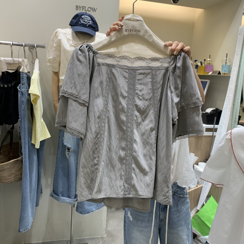 BY FLOW韓國直郵女裝新款職業人氣推薦26春夏襯衫蕾絲衫BY FLOW襯衫/蕾絲衫圖色2