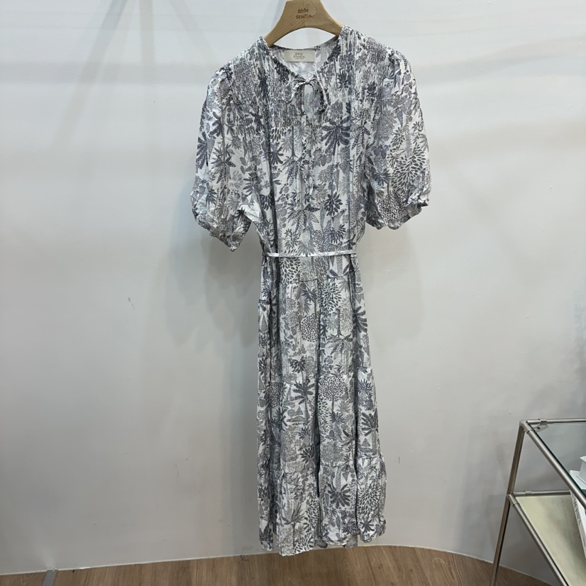 ABLESTUDIO韓國東大門直郵女士新品職業時尚連衣裙含腰繩ABLESTUDIO連衣裙圖色2