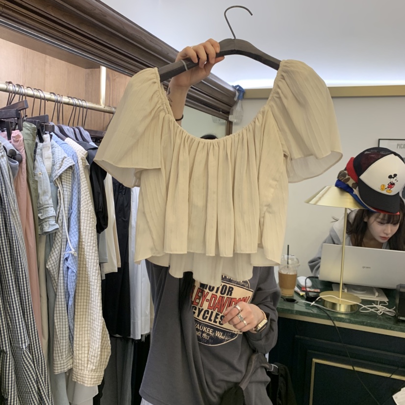 VIRKIN韓國直郵實拍女士新品休閑時尚熱賣職業襯衫蕾絲衫VIRKIN襯衫/蕾絲衫