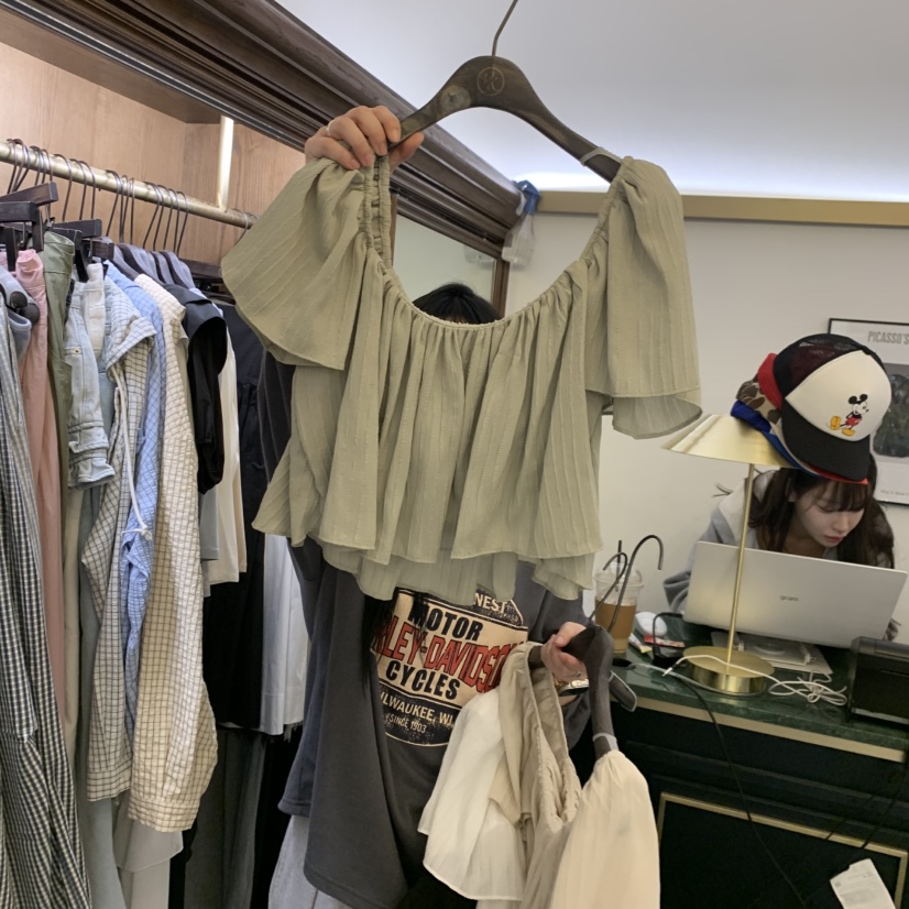 VIRKIN韓國直郵實拍女士新品休閑時尚熱賣職業襯衫蕾絲衫VIRKIN襯衫/蕾絲衫圖色3